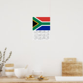 South Africa 2026 Calendar, Large, African Flag ポスター (キッチン)
