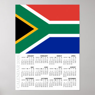 South Africa 2026 Calendar, Large, African Flag ポスター