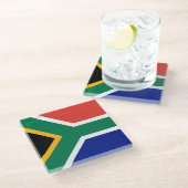 South Africa Flag ガラスコースター (アングル)