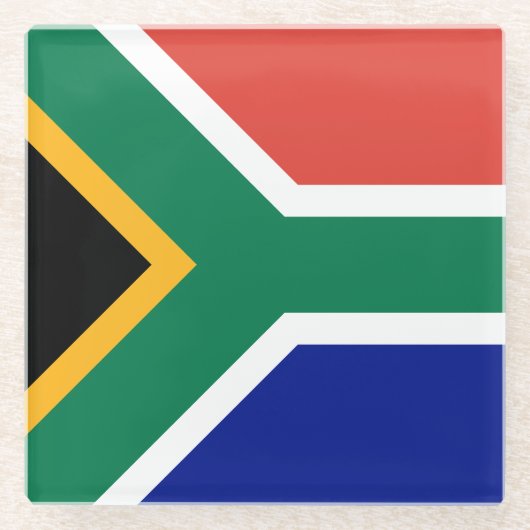 South Africa Flag ガラスコースター (正面)