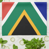 South Africa Flag キッチンタオル (折り畳み)