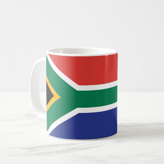 South Africa Flag コーヒーマグカップ (正面左)