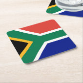 South Africa Flag スクエアペーパーコースター (アングル)