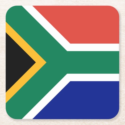 South Africa Flag スクエアペーパーコースター (正面)