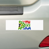 South Africa + flag バンパーステッカー (車上)