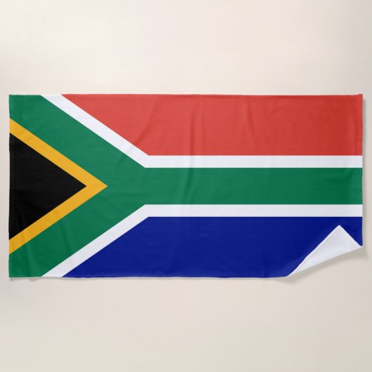 South Africa Flag ビーチタオル (正面)