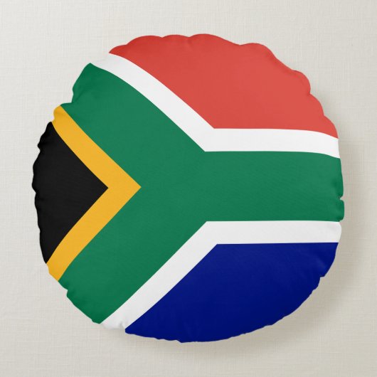 South Africa Flag ラウンドクッション (正面)