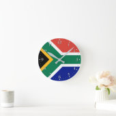 South Africa Flag ラウンド壁時計 (ホーム)
