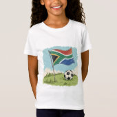 South Africa flag and soccer ball Tシャツ (正面)