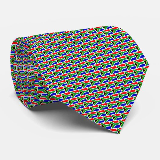 South Africa Flag Brick Pattern ネクタイ (ロール)