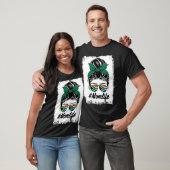South Africa Flag South African Mom Messy Bun Mom  Tシャツ (ユニセックス)