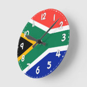 South Africa Flag Wall Clock -  ラウンド壁時計 (傾斜)