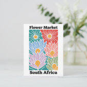 South Africa Flower Market Colorful Proteas ポストカード (スタンド正面)