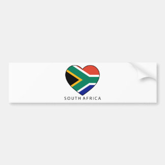 South Africa Heart with black SOUTH AFRICA バンパーステッカー