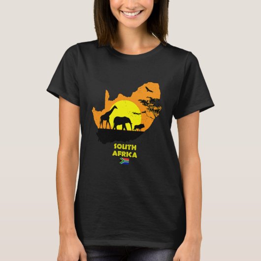 South Africa Safari Savannah Sunset Tシャツ (正面)