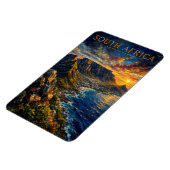 South Africa: Sunset Glow Table Mountain Art Souve マグネット (左側)