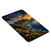 South Africa: Sunset Glow Table Mountain Art Souve マグネット (右側)