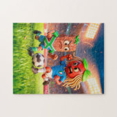 South African biltong versus Italian spaghetti soc ジグソーパズル (横)