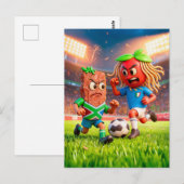 South African biltong versus Italian spaghetti soc ポストカード (正面/裏面)