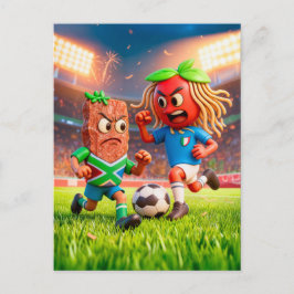 South African biltong versus Italian spaghetti soc ポストカード