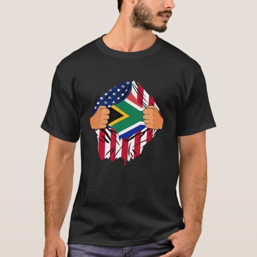 South African Blood Inside Me American South Afric Tシャツ (正面)