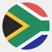 South African Flag ラウンドシール (正面)