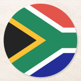 South African Flag ラウンドペーパーコースター