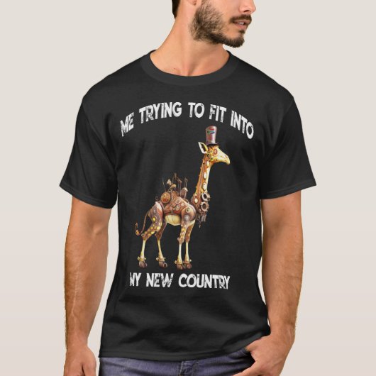 South African me trying to fit into my new country Tシャツ (正面)