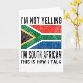 South African Roots South Africa Flag Heritage カード (黄色い花)