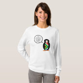 South African Talking Ms. Penguin Personalize Text Tシャツ (正面フル)