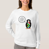South African Talking Ms. Penguin Personalize Text Tシャツ (正面)