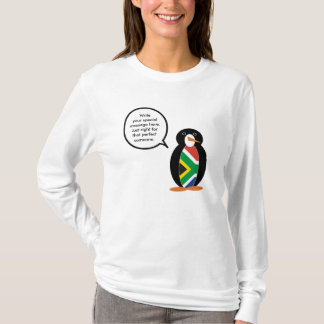 South African Talking Ms. Penguin Personalize Text Tシャツ