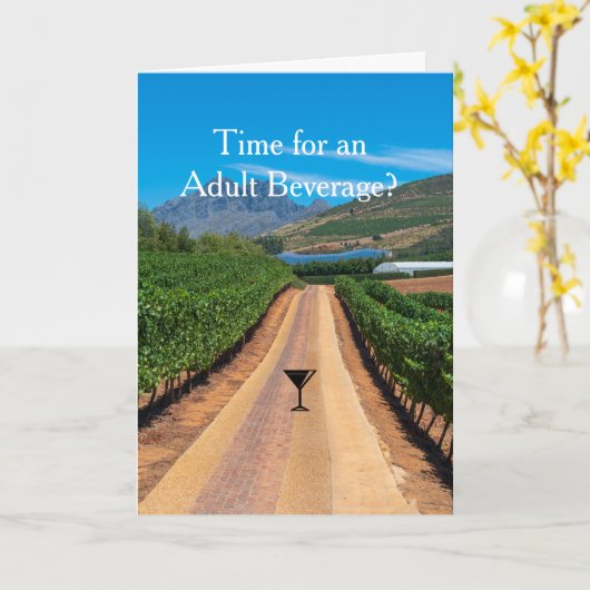 South African Vineyard カード (黄色い花)