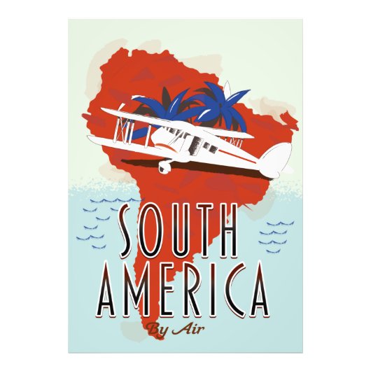 South America By Air旅行ポスター フォトプリント (正面)