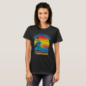 South Beach Florida Retro Throwback Surf & Beach S Tシャツ (正面フル)