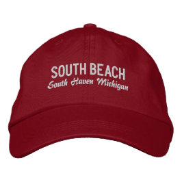 South Beach Michigan Embroidered Baseball Hat 刺繍入りキャップ