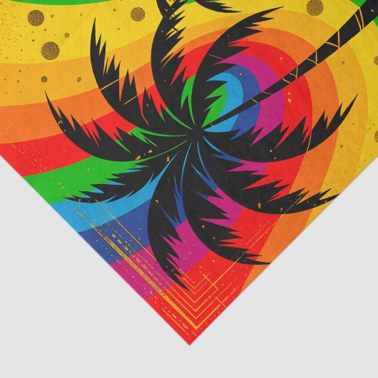 [South Beach Vibes] Retro Pop Art Deco Palm Trees 薄葉紙 (詳細)