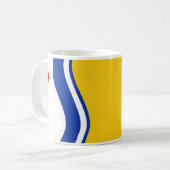 South Bendの旗のマグ コーヒーマグカップ (正面左)