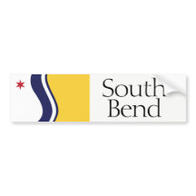South Bend、インディアナのの旗バンパーステッカー