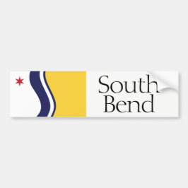 South Bend、インディアナのの旗バンパーステッカー バンパーステッカー