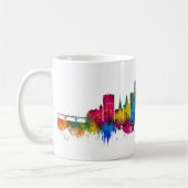 South Bend Indiana Skyline コーヒーマグカップ (左)