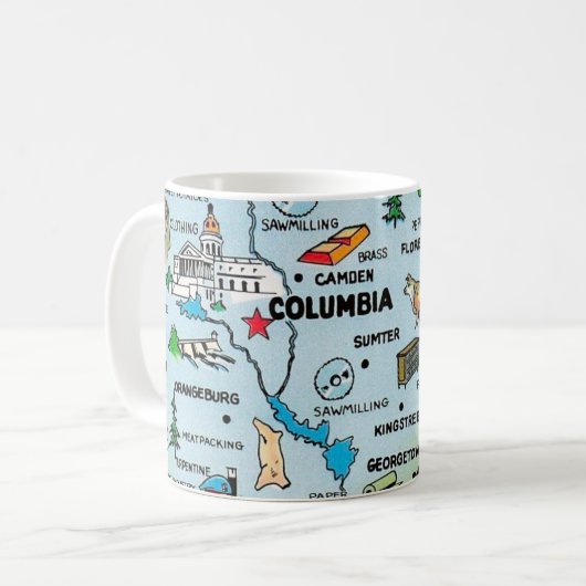 South Carolina - Columbia Mug コーヒーマグカップ (正面左)