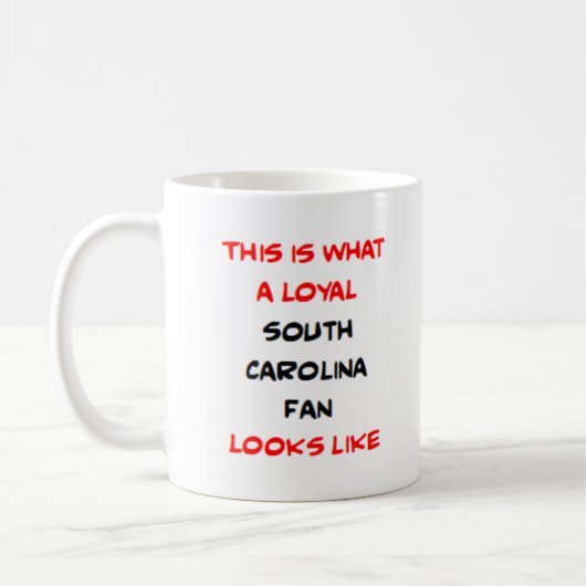 south carolina fan, loyal コーヒーマグカップ (左)