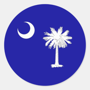 South_Carolina_FLAG_州_flag ラウンドシール
