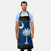 South Carolina Flag Chefs Apron, Carolina Apron エプロン (着用した状態)