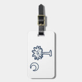 South Carolina Flag Palm Tree Bike ラゲッジタグ (正面縦)