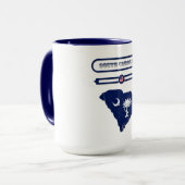 SOUTH CAROLINA MAP, SOUTH CAROLINA. SAMER BRASIL マグカップ (正面左)