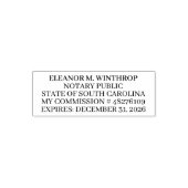 South Carolina Notary Public  セルフインキングスタンプ (デザイン)