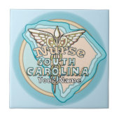 South Carolina Nurse Caduceus Tile タイル (正面)