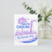 South Carolina Palmetto State Est. 1788 Travel ポストカード (スタンド正面)